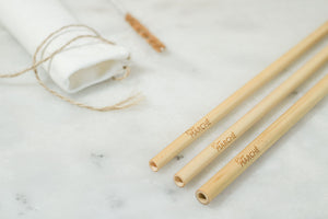 blue marche regular bamboo straw set in 6mm with 20 cm length