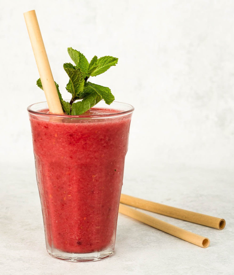 Reed straws natural straws with smoothie